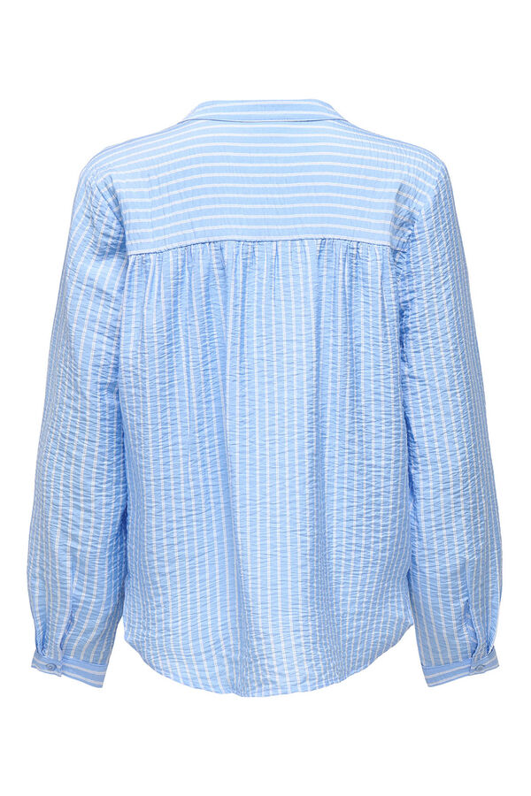 JDY Flowy long sleeve blouse blue