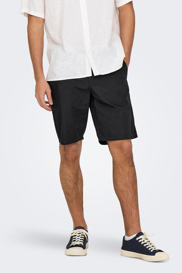 Only & Sons Bermuda chino negro