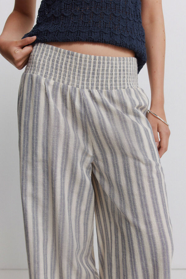 Springfield Cal&ccedil;as largas &agrave;s riscas branco