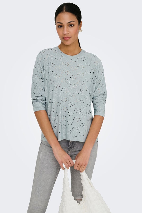 Only T-shirt with cutouts blue