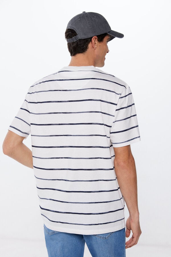 Springfield Watercolour stripes t-shirt ecru