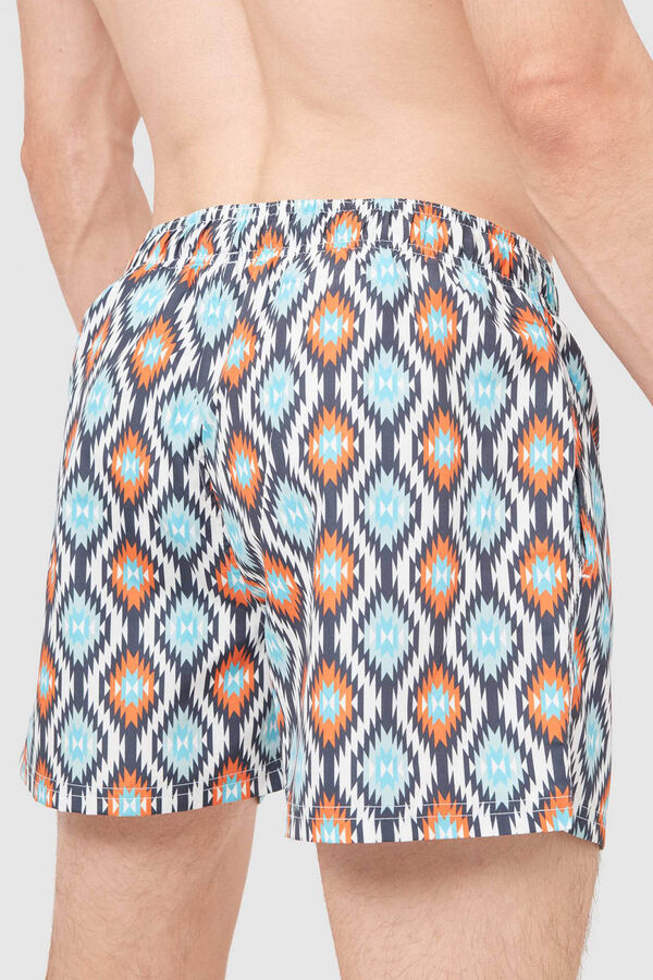 Springfield Geometric Print Swimsuit orange