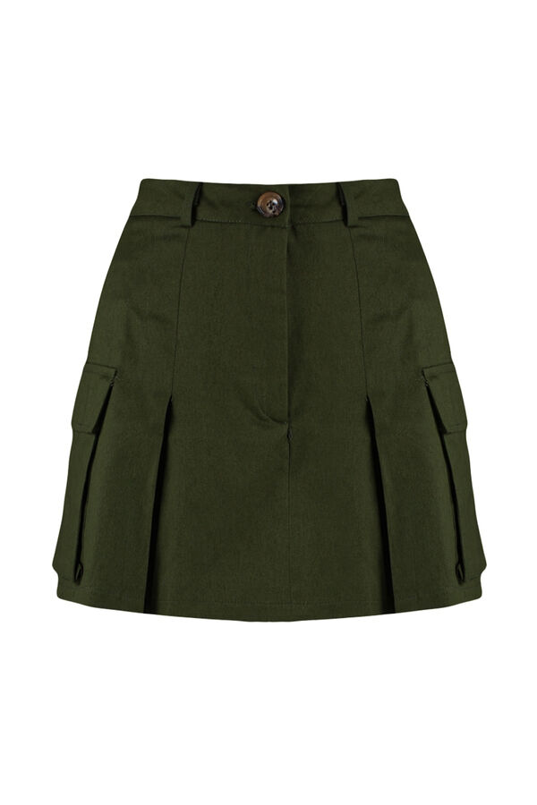 Trendyol Falda pantal&oacute;n con bolsillos kaki