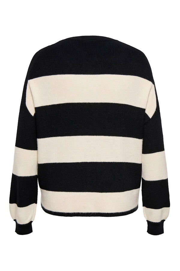 Only Carmakoma Jersey de rayas talla grande negro