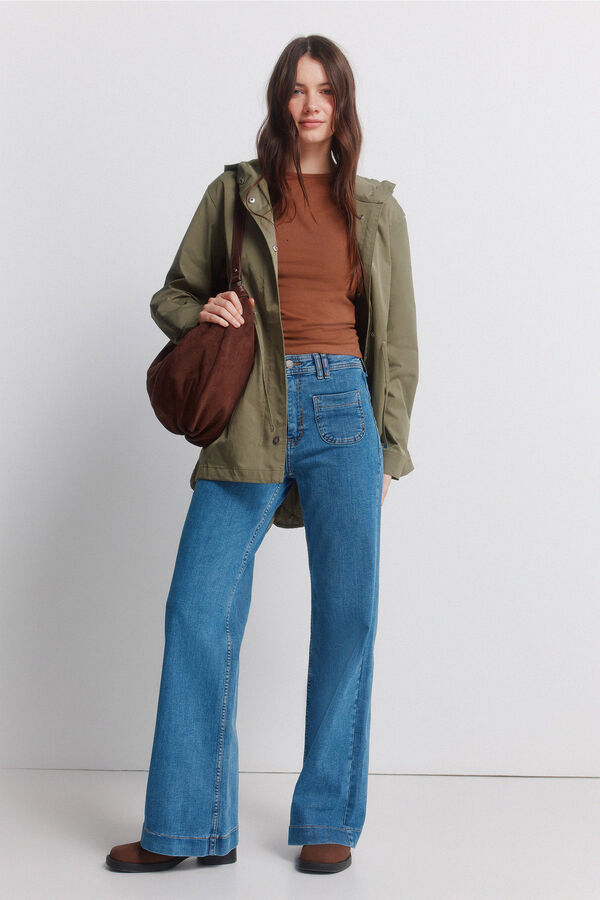 Springfield Hooded water-repellent parka beige