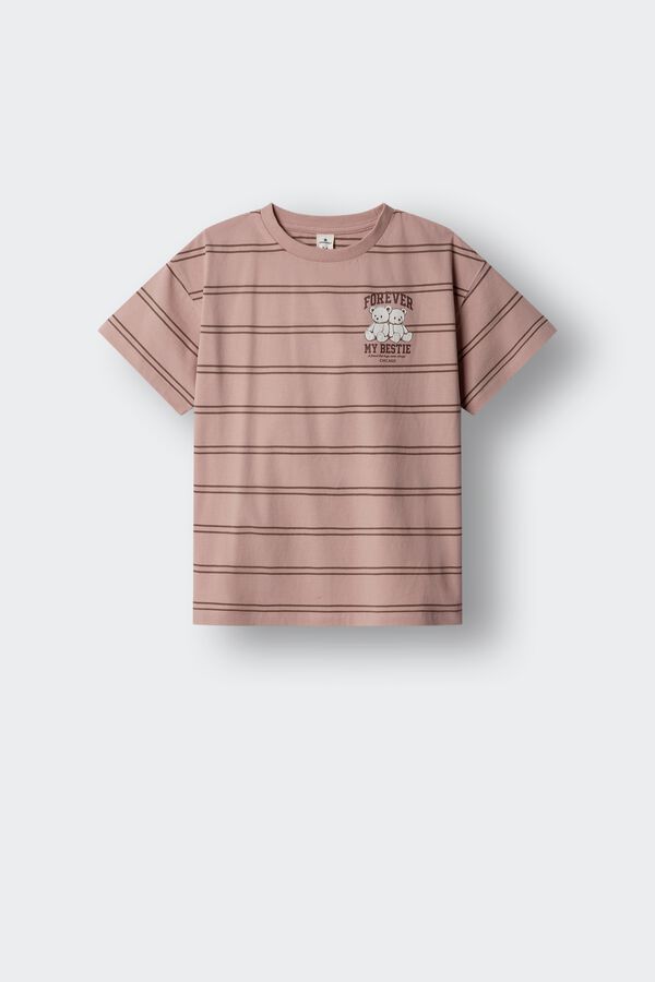 Springfield Kids Camiseta manga corta osos rayas ni&ntilde;a morado/lila