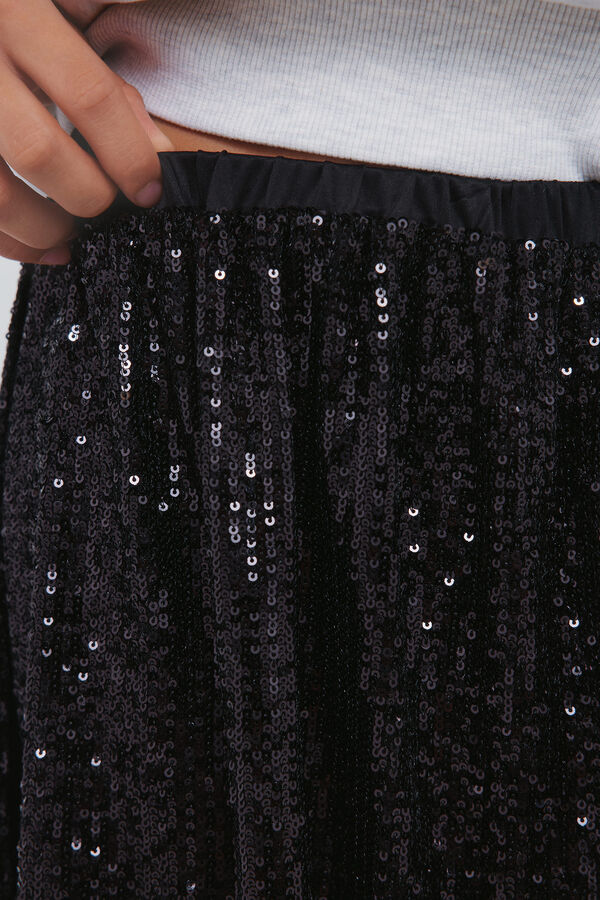Springfield Kids Falda lentejuelas niña negro