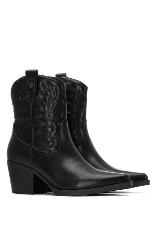 XTI Bota de Cowboy Bordada preto