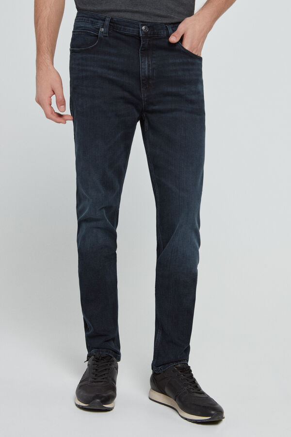 Springfield Blue-black jeans  tamno plava