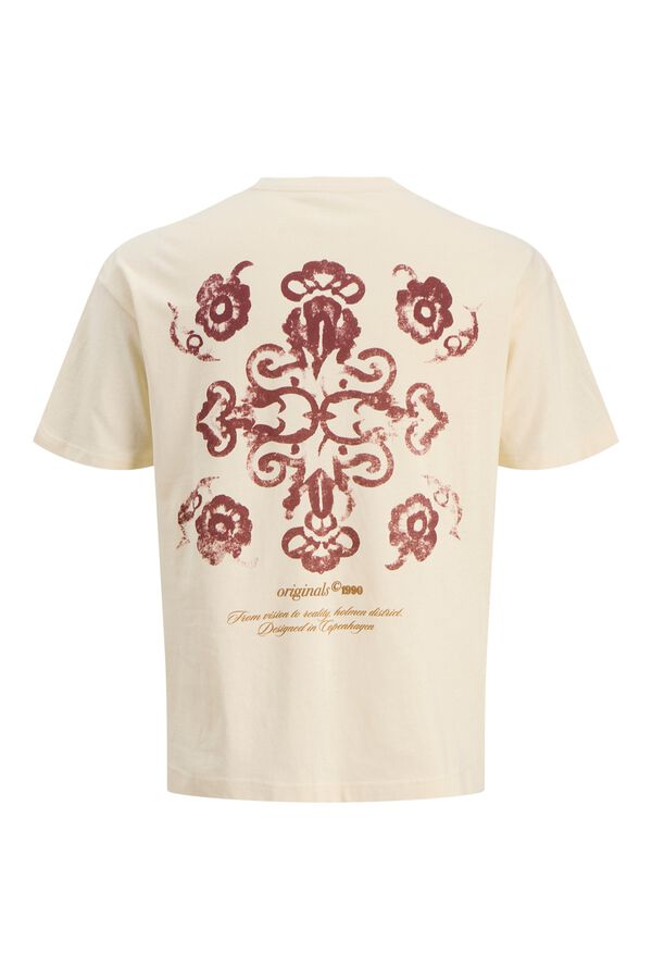 Jack & Jones Camiseta loose algod&oacute;n beige