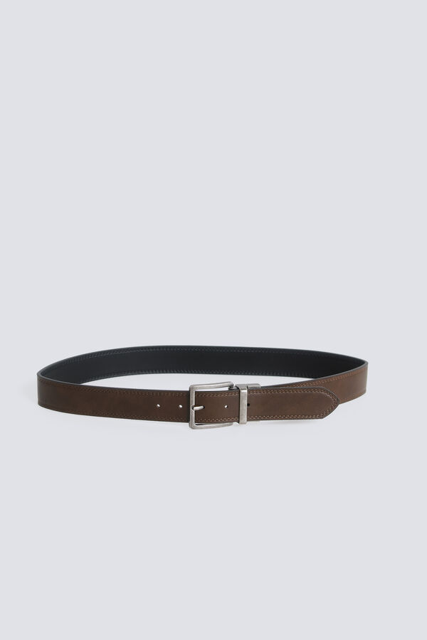 Springfield Reversible denim belt black