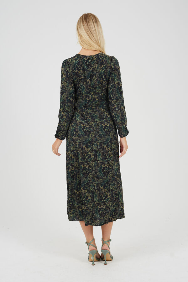 Brave Soul Long print dress green