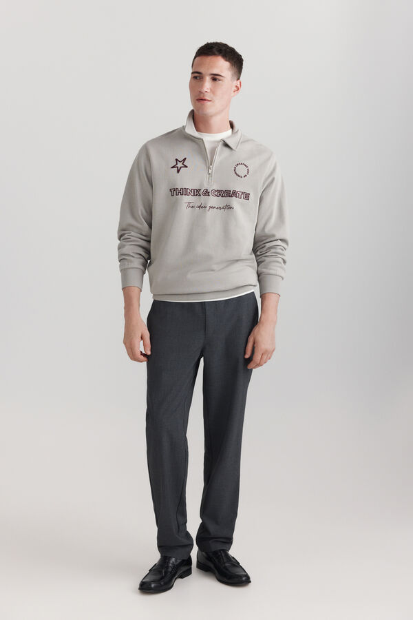 Springfield Think & Create polo sweatshirt grey