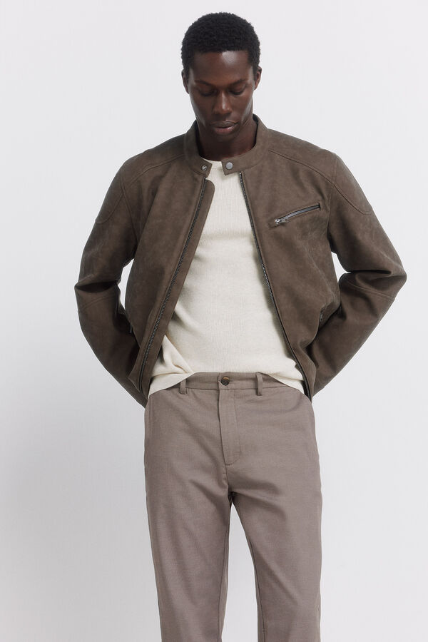 Springfield Comfort fit chinos trousers nude