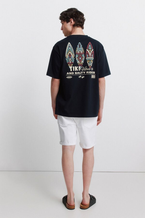 Springfield Washed slim fit Bermuda shorts beige