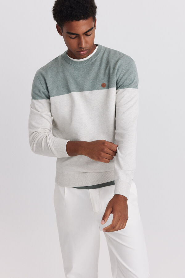 Springfield Colour block basic jumper green