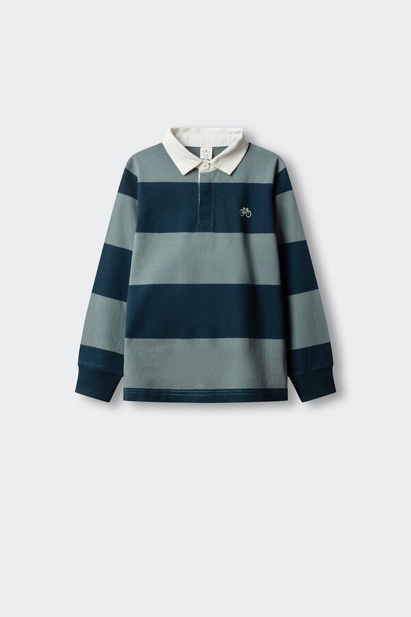 Springfield Kids Sudadera rugby rayas ni&ntilde;o verde