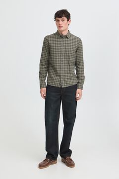 Blend Camisa em algod&atilde;o de manga comprida