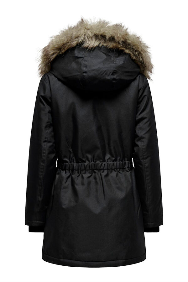 Only Parka with fur hood grey