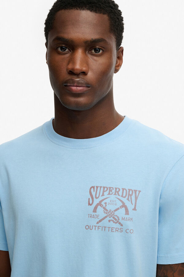 Superdry Short sleeve mountain graphic T-shirt blue