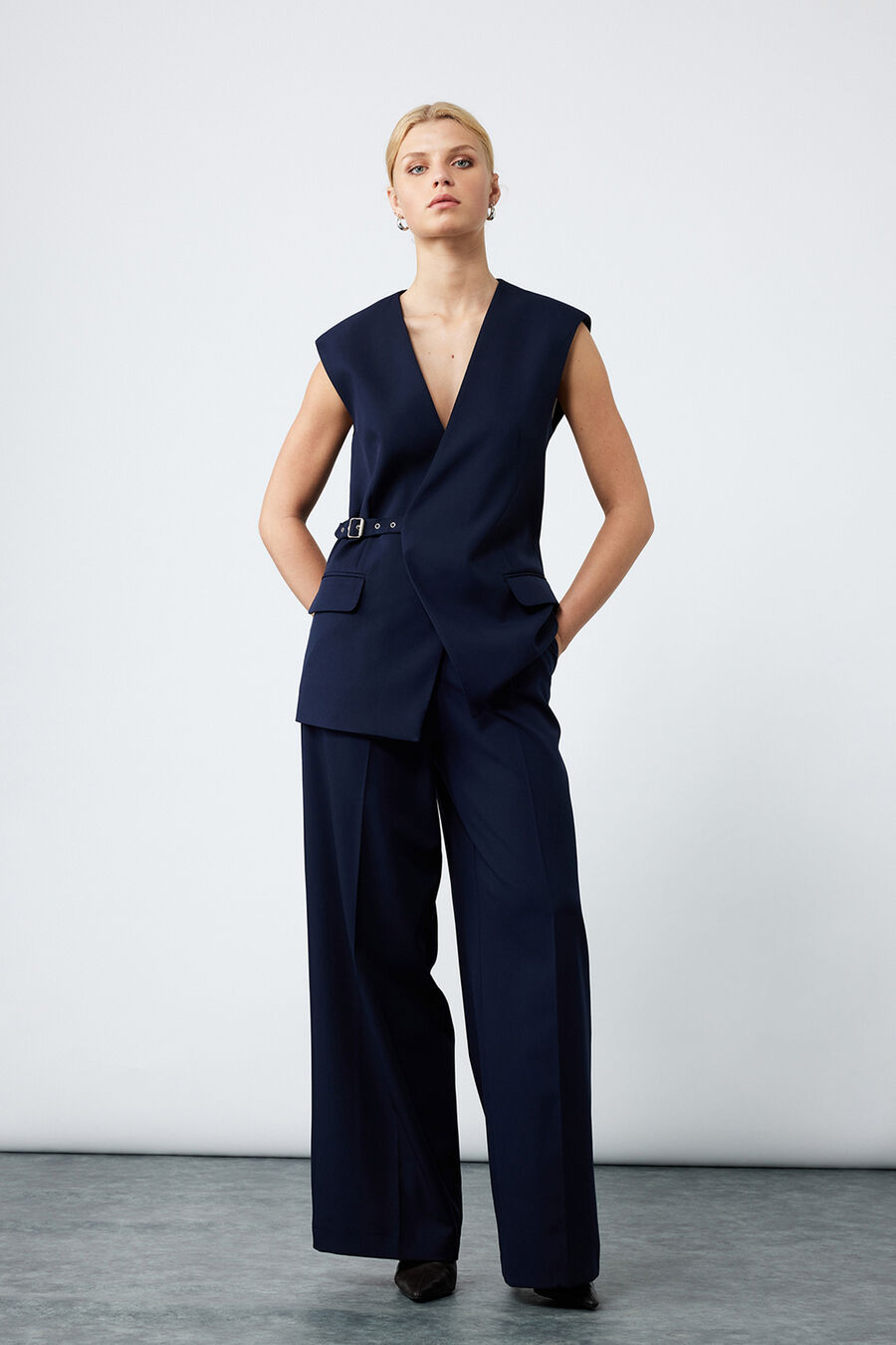 Chaleco largo cruzado