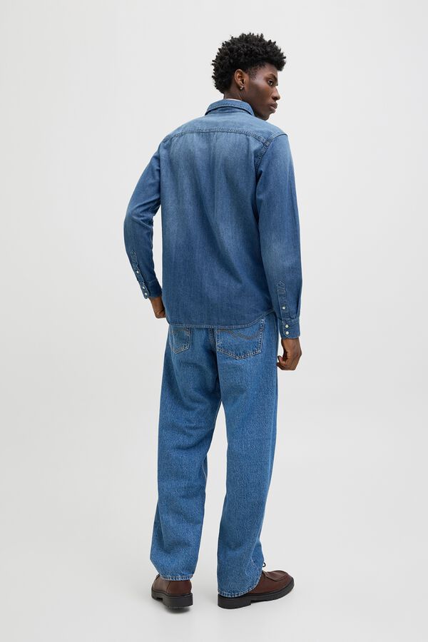 Jack & Jones Denim regular shirt blue