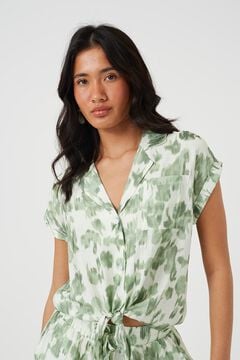 Brave Soul Blusa corta con nudo frontal