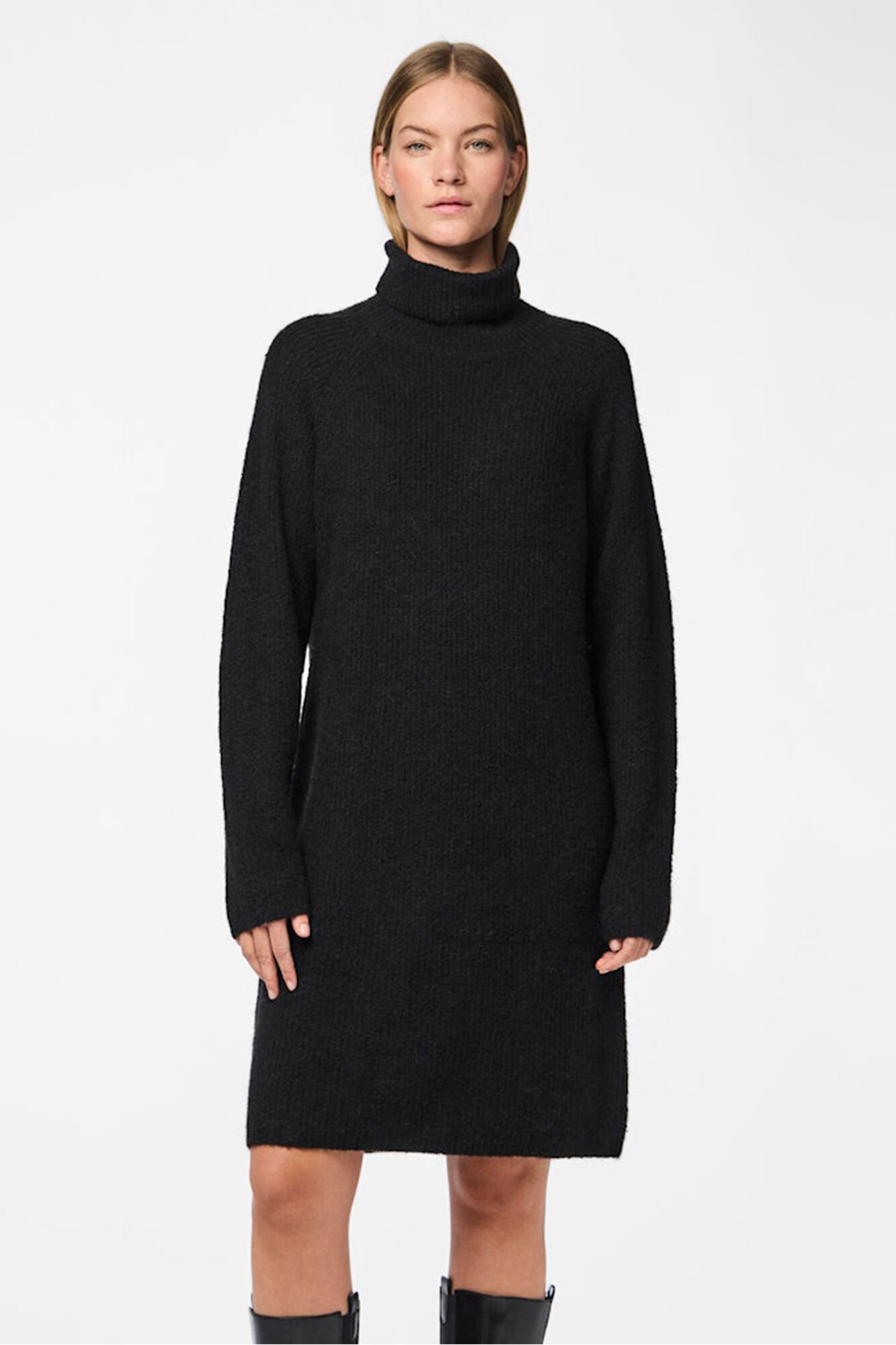 Pieces Vestido punto cuello vuelto