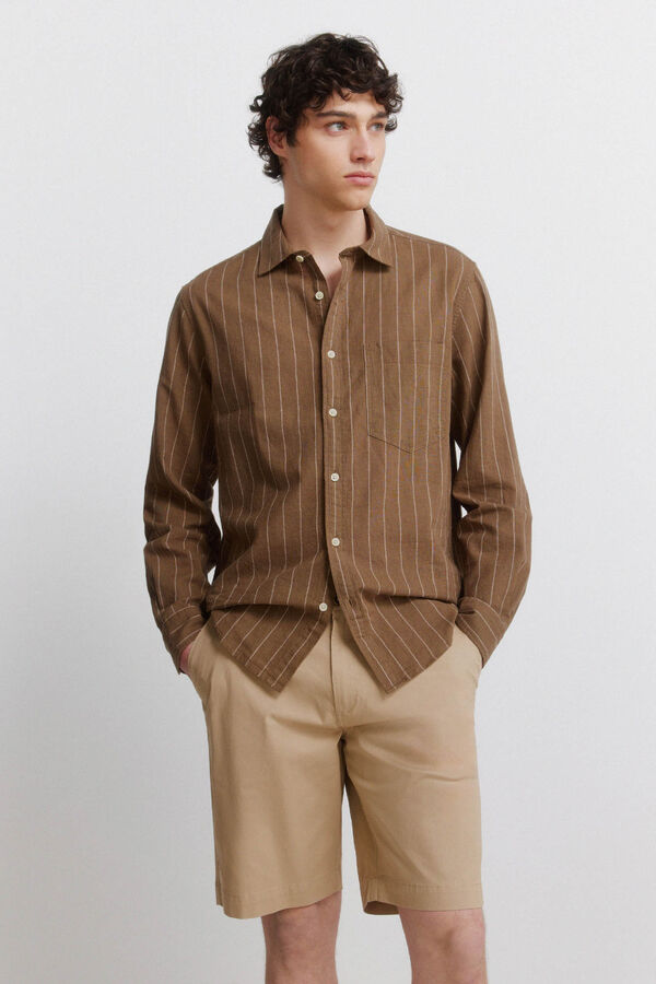 Springfield Bermude u boji comfort fit Bež