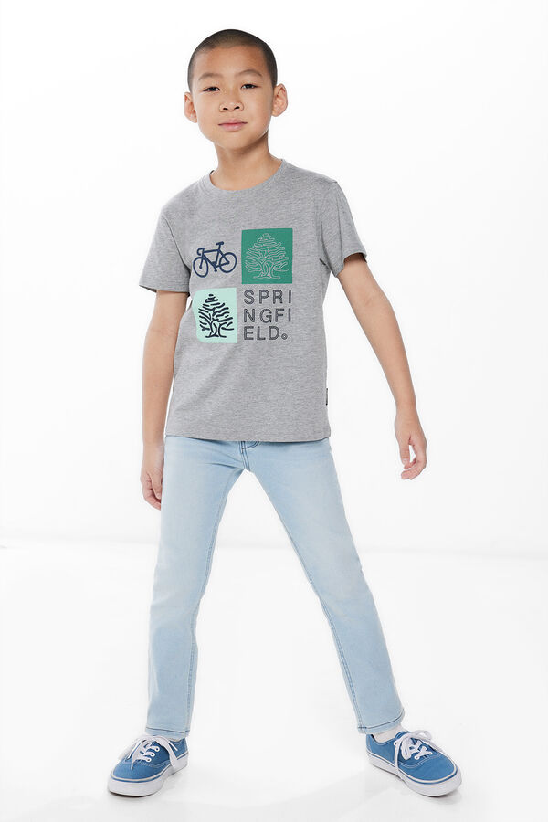 Springfield Boys' mosaic print T-shirt Siva