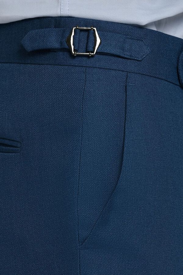 JVZ Textured suit trousers blue