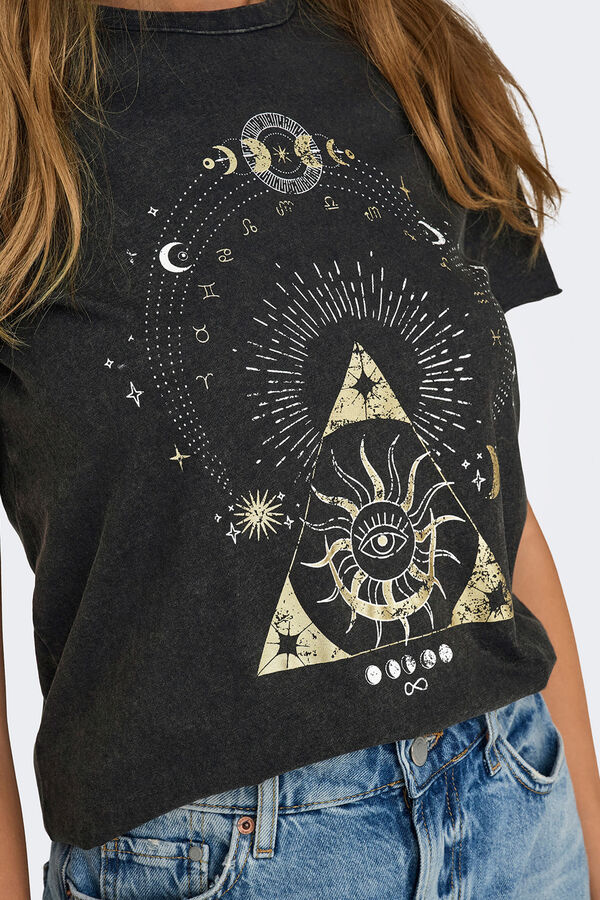 Only Camiseta estampada de manga corta gris