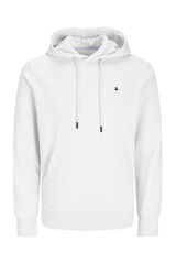 Jack & Jones Sudadera con capucha felpa lisa blanco