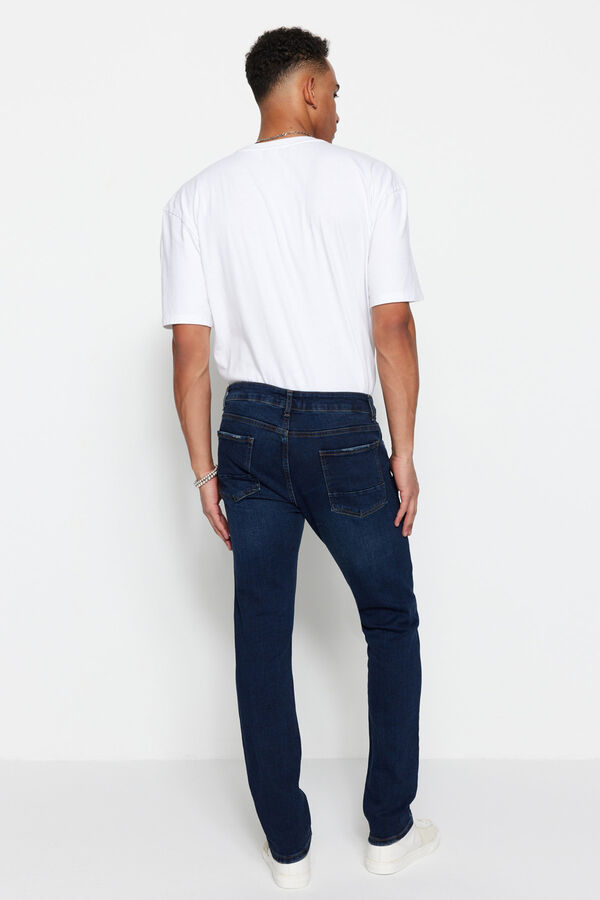 Trendyol Pantal&oacute;n vaquero ajustado azul