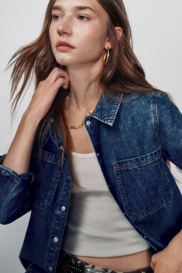 High Spirits Camisa Golpeada azul