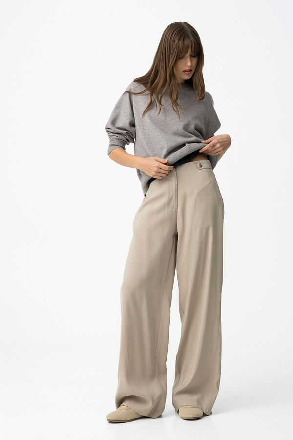 Tiffosi Pantalones Wide Leg beige