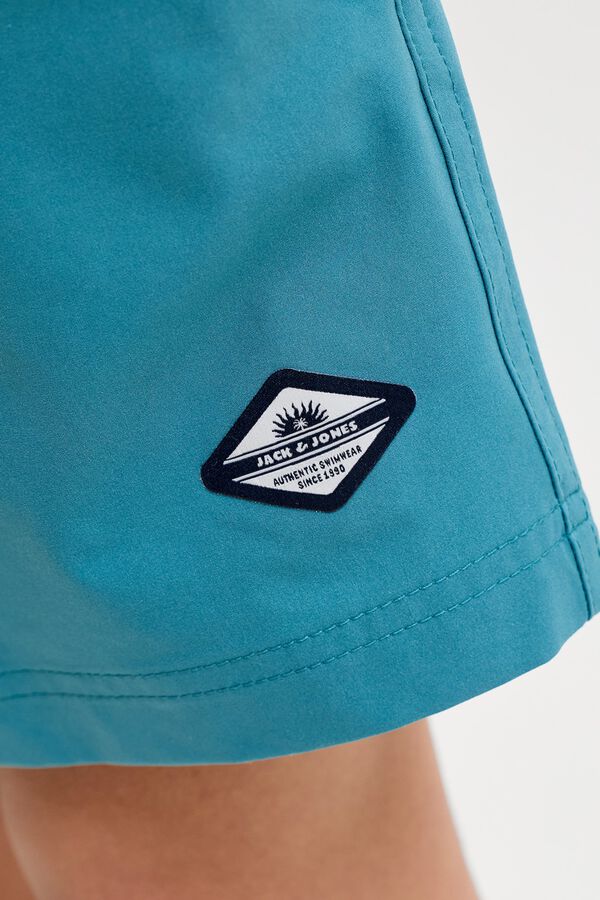 Jack & Jones Junior Ba&ntilde;ador con cintura el&aacute;stica turquesa