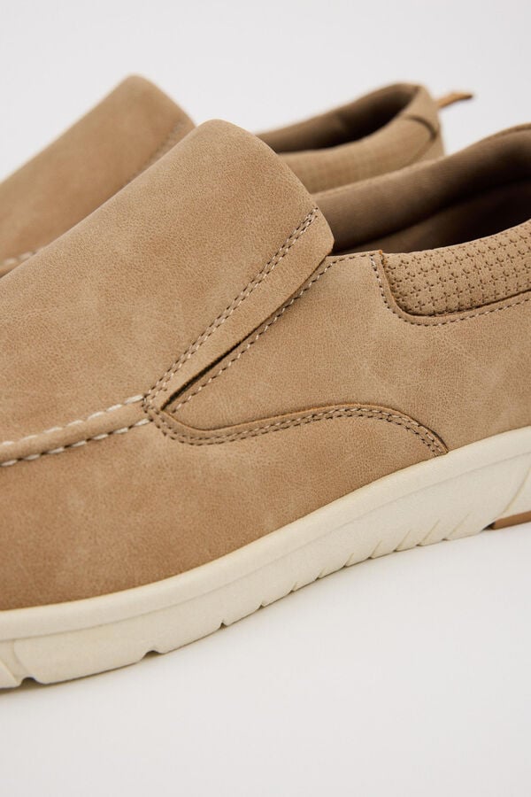 Inside Mocasines efecto piel mate beige