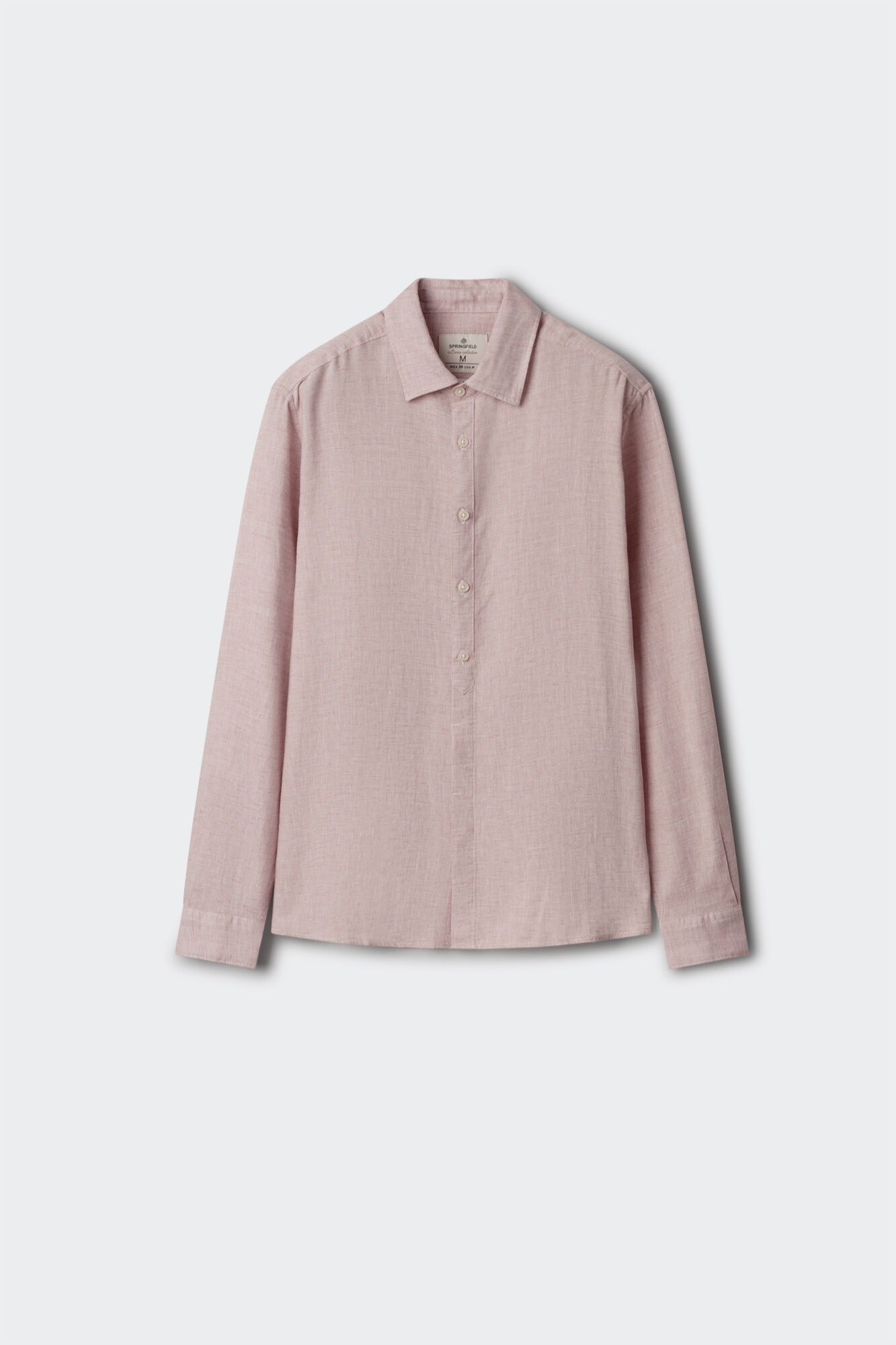 Springfield Chemise fil &agrave; fil en lin et viscose
