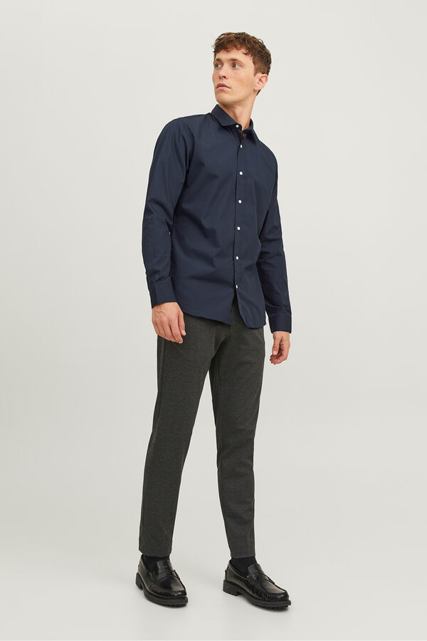 Jack & Jones poplin dress shirt blue