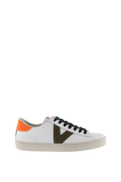 Springfield Victoria Leather And Neon Trainers narancs