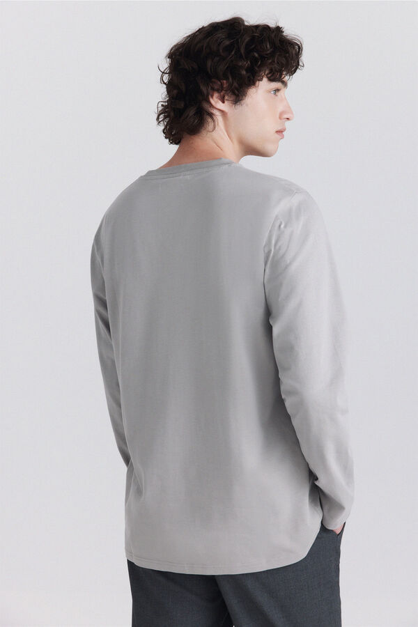 Springfield Soft long sleeve basic shirt grey