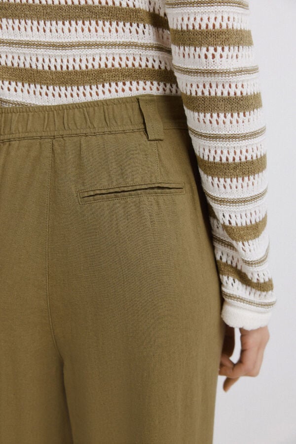 Springfield Linen trousers printed