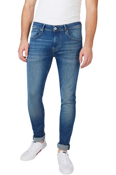 Springfield Men's low rise skinny jeans. blau