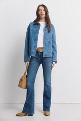 Springfield Mid-rise Low Flare jeans blue