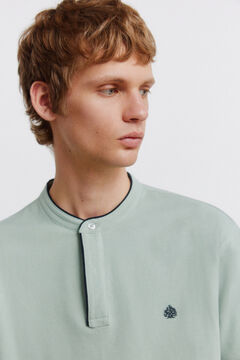 Springfield Piqu&eacute; Henley polo shirt slim fit