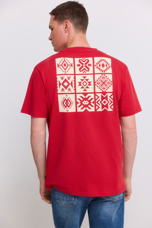 Springfield Red ethnic T-shirt burgundy