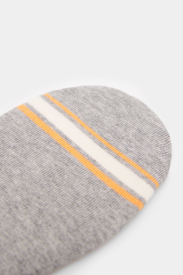 Springfield Contrast striped invisible socks gray