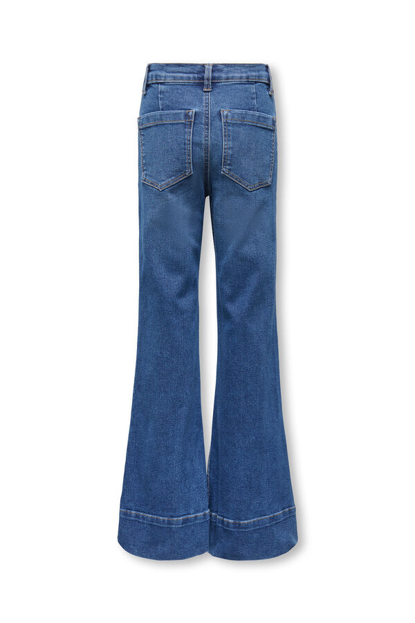 Only Girls Flare high-rise jeans bleu