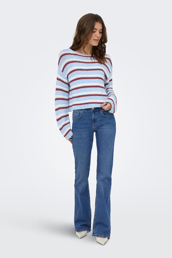 Only Striped jumper blue